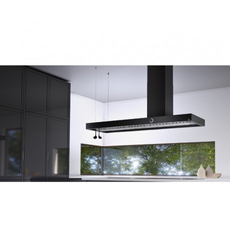 AIRFORCE Vis Boxy Island R AN/A/180 180cm Μαύρο Απορροφητήρας Εντοιχιζόμενος Νησίδα